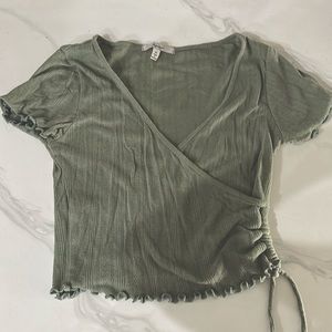 Green Papaya Wrap Shirt in Size Medium